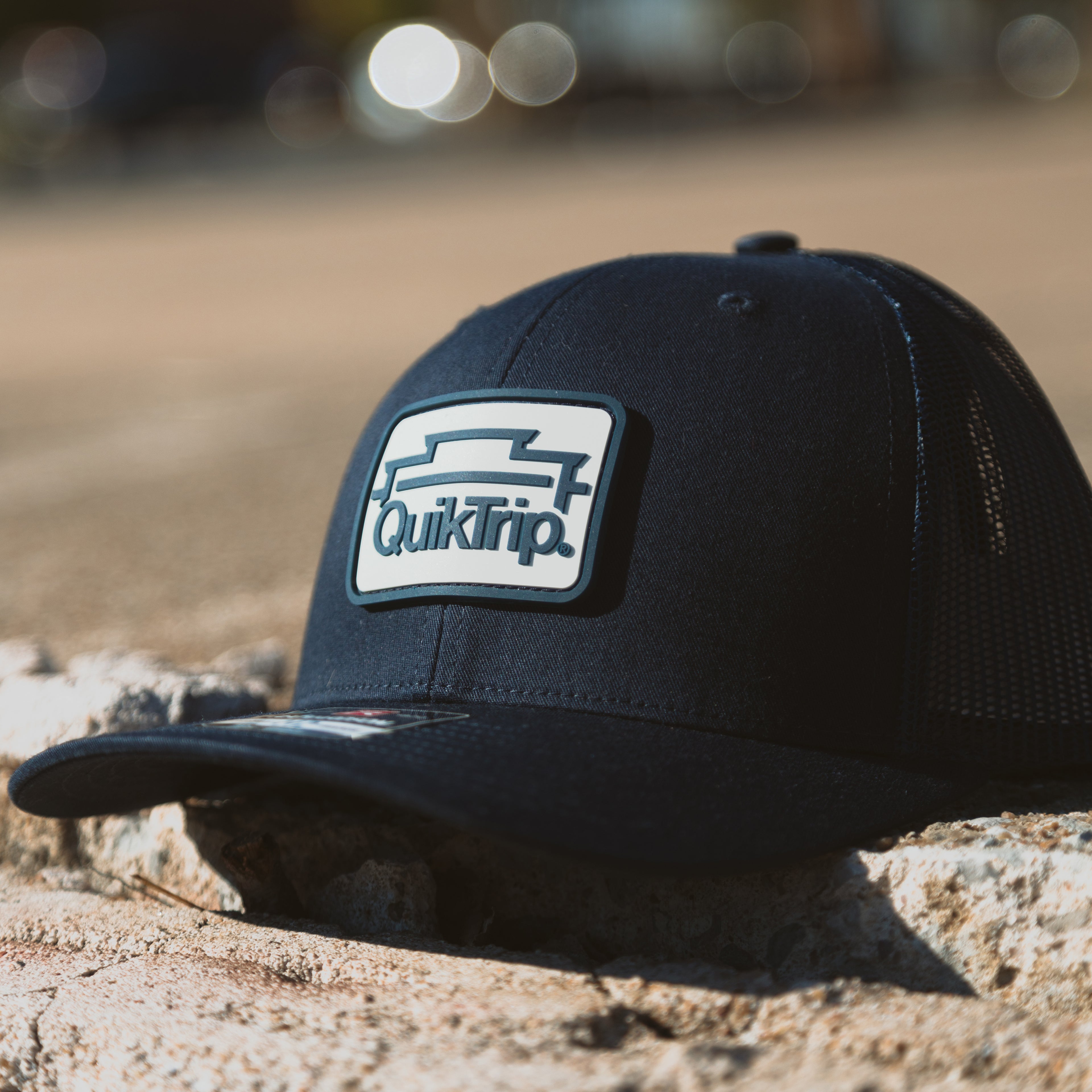 QuikTrip Richardson 112 Navy Rubber Patch Trucker Hat