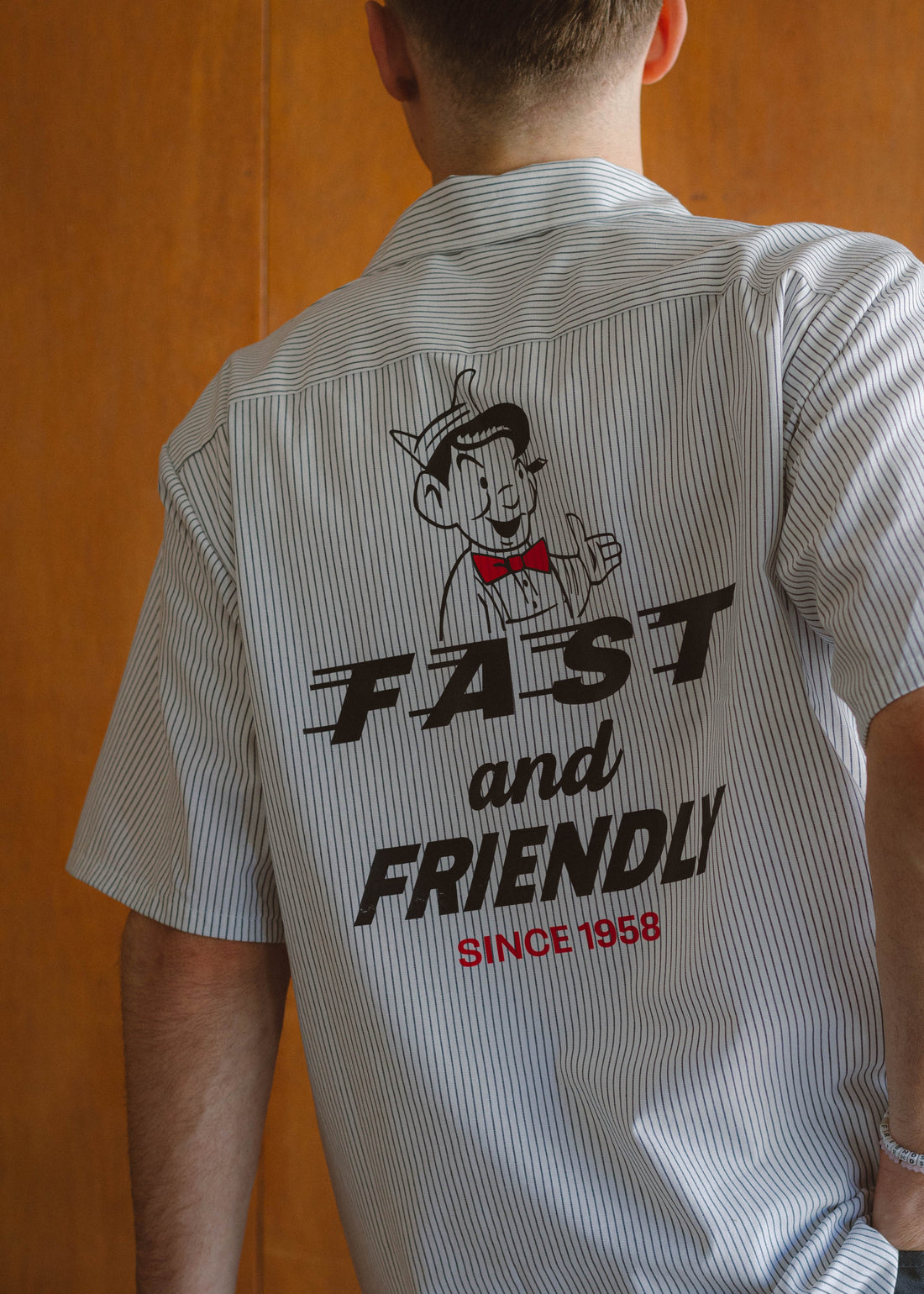 Fast and Friendly Pinstripe Work Shirt