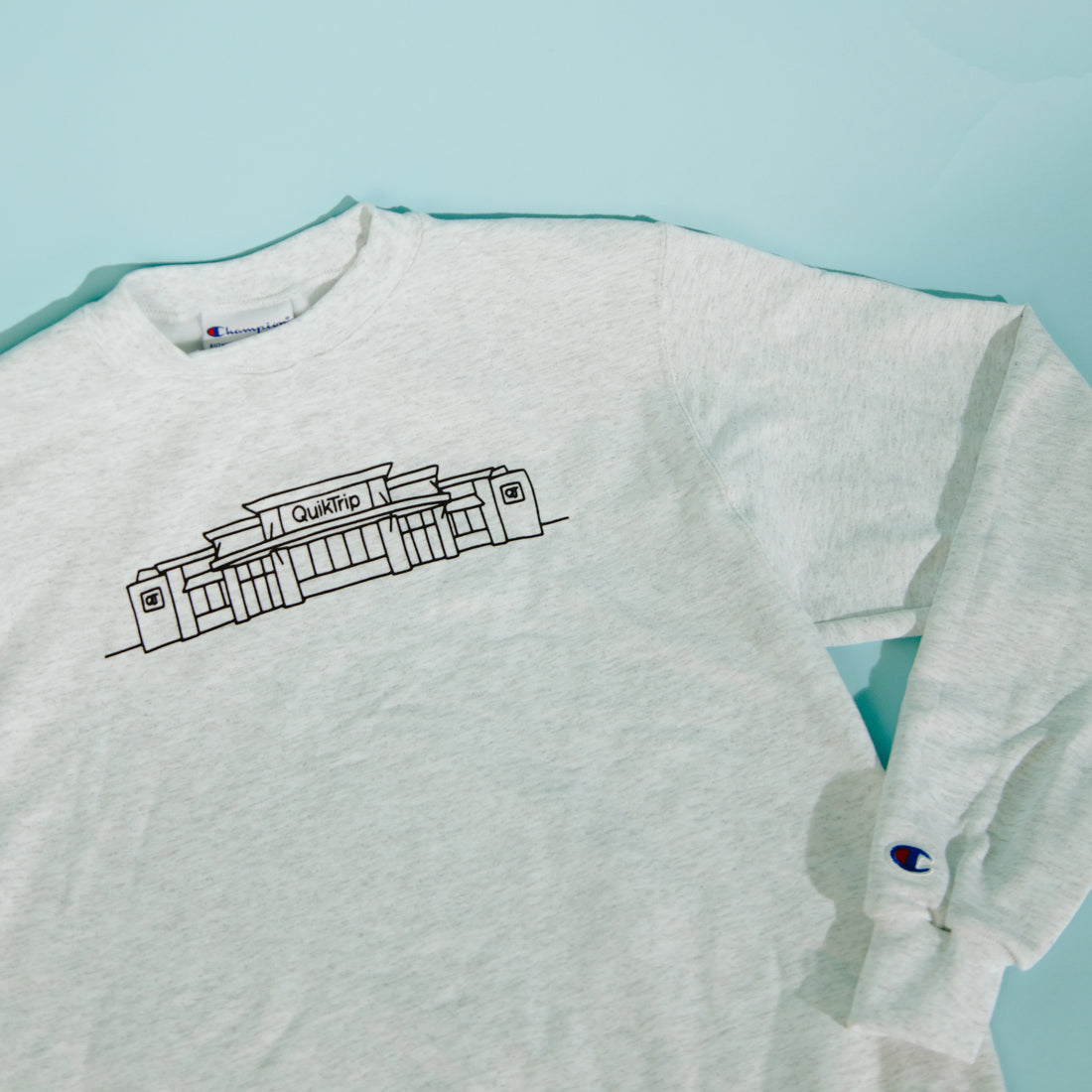 QuikTrip Gray Champion Crewneck Sweatshirt