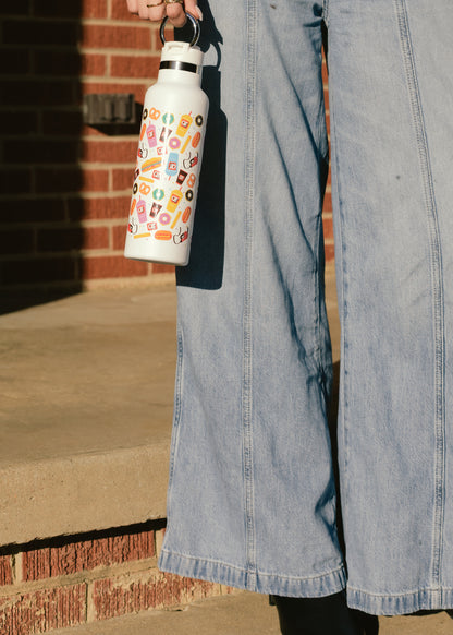 QT Iconic Stainless 20oz Bottle - White