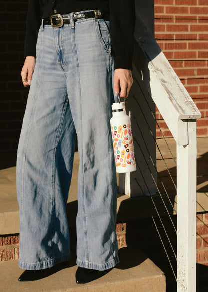 QT Iconic Stainless 20oz Bottle - White