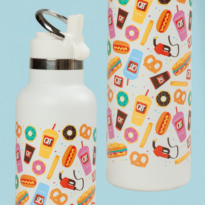 QT Iconic Stainless 20oz Bottle - White