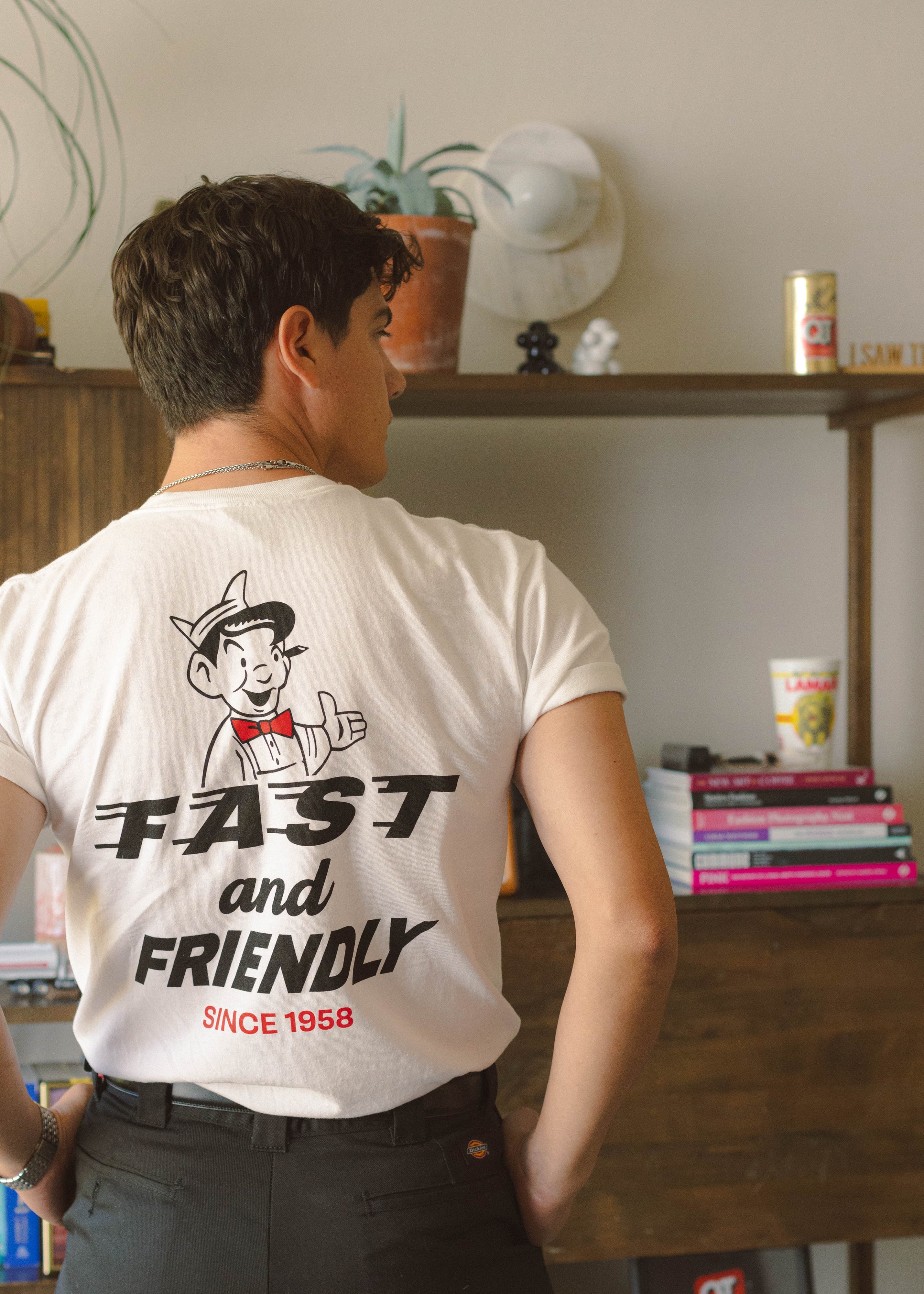 Fast and Friendly White T-Shirt