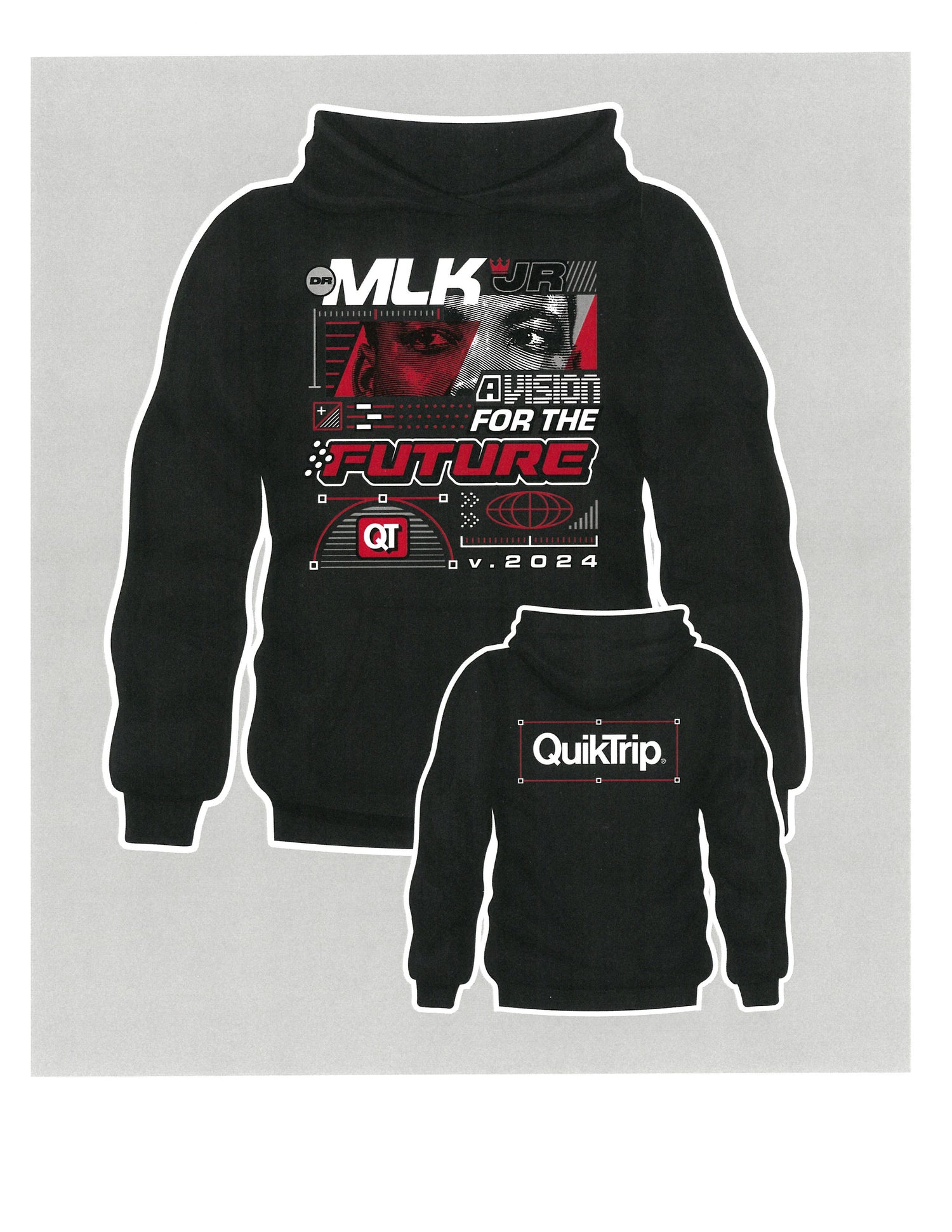 MLK Adult Black Hoodie